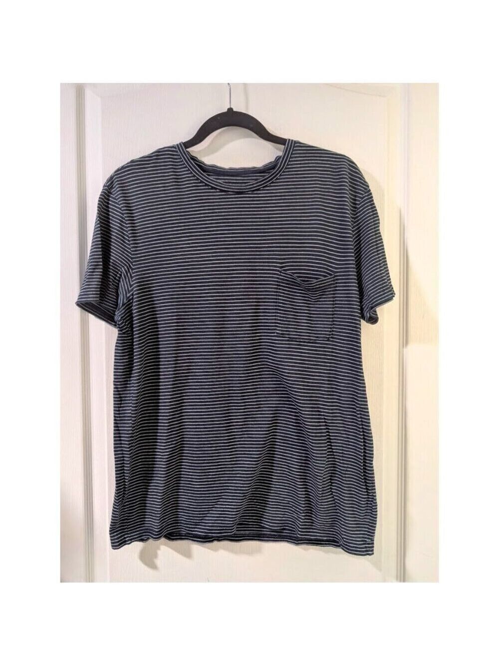 Everlane | Men's Striped Organic Cotton Pocket Tee - Navy/White
